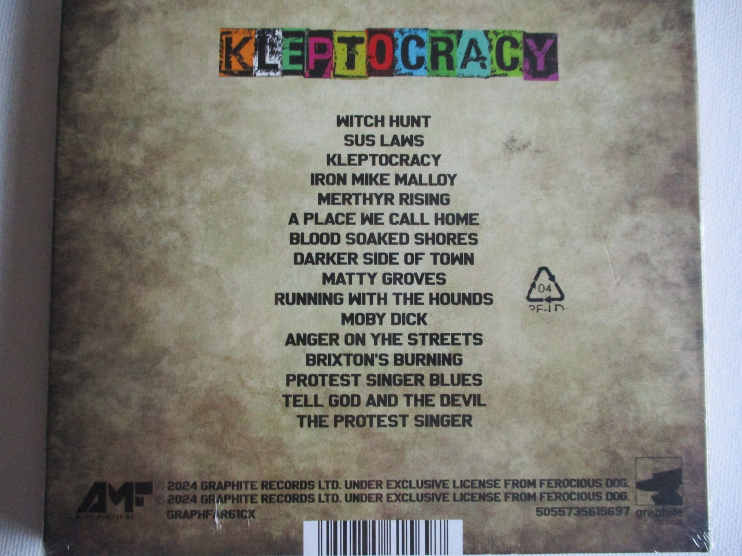 FEROCIOUS DOG kleptocracy CD deluxe digi