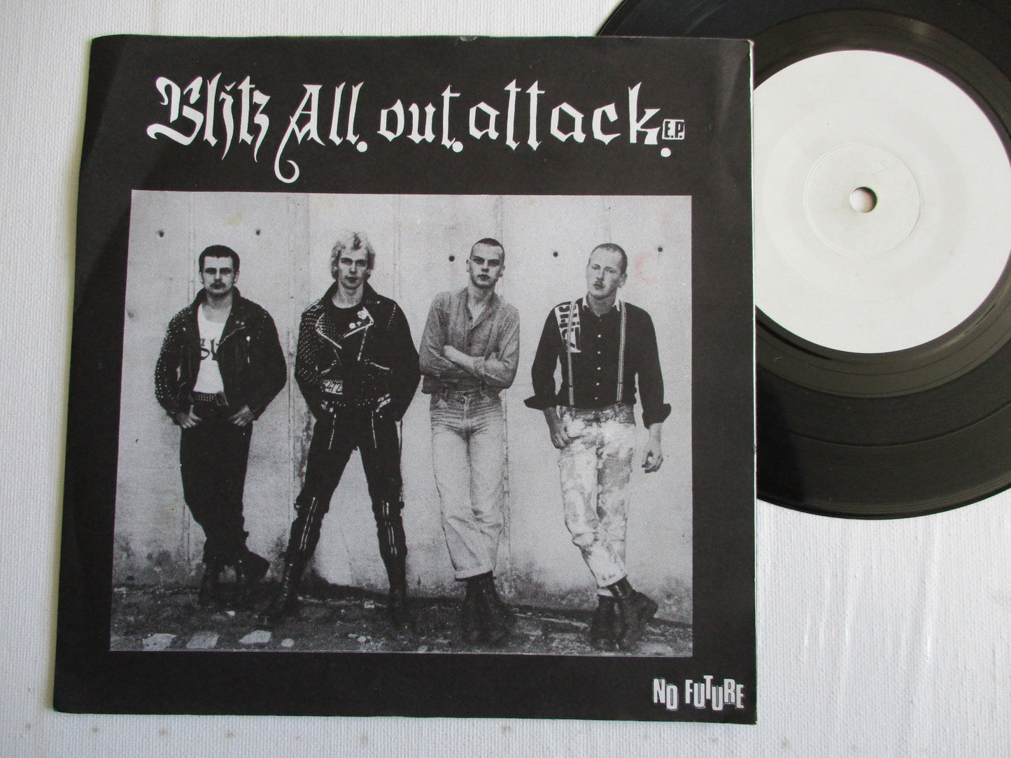 BLITZ all out attack 7" white label VG+ VG+