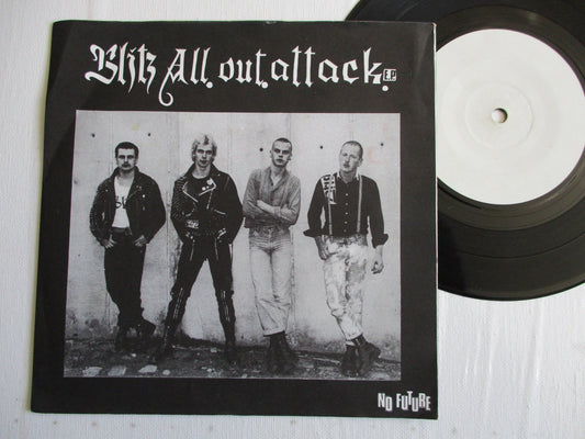 BLITZ all out attack 7" white label VG+ VG+