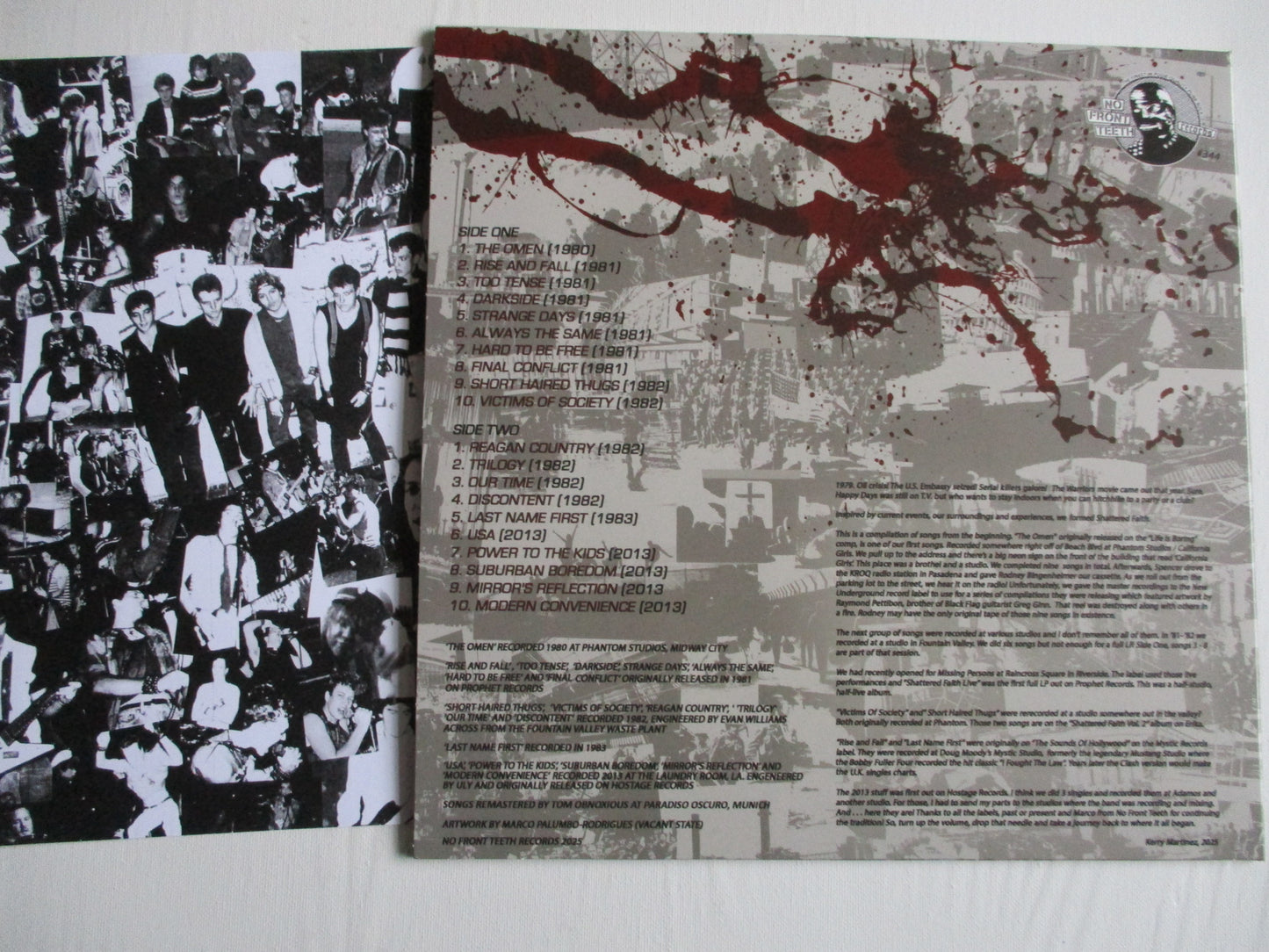 SHATTERED FAITH victims of society 1980 - 2013 LP