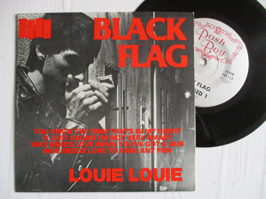 BLACK FLAG louie louie 7" VG+ EX