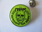 THE CRAMPS wild psychotic psychobilly punk metal badge
