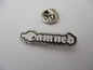 THE DAMNED logo PUNK METAL BADGE (silver/b&w) last one