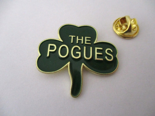 THE POGUES FOLK PUNK METAL BADGE (gold)