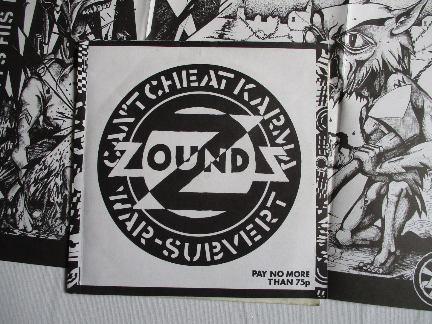 ZOUNDS can't cheat Karma 7" VG VG + poster