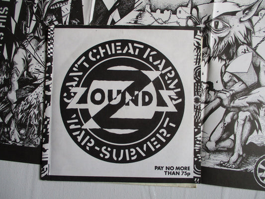 ZOUNDS can't cheat Karma 7" VG VG + poster