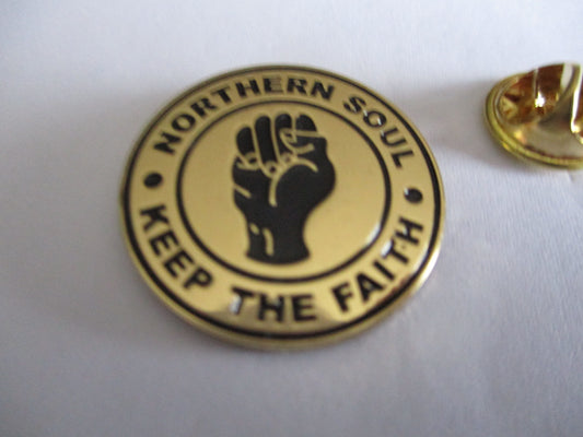 NORTHERN SOUL metal badge (1 only , gold)