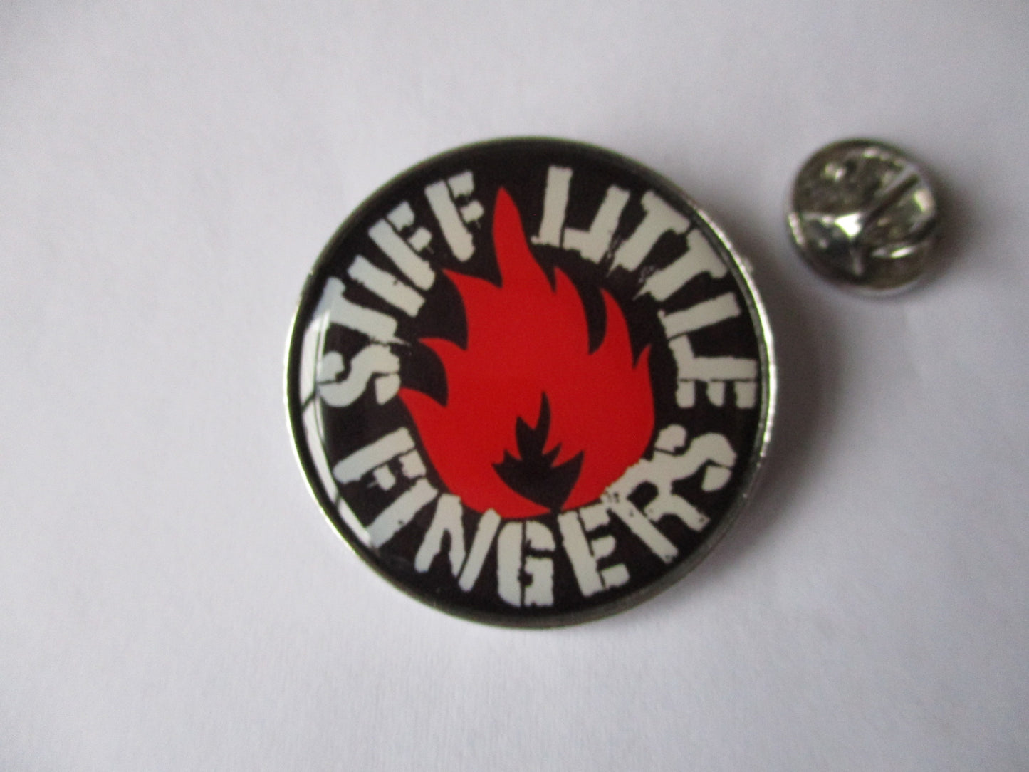 STIFF LITTLE FINGERS punk metal badge - very few