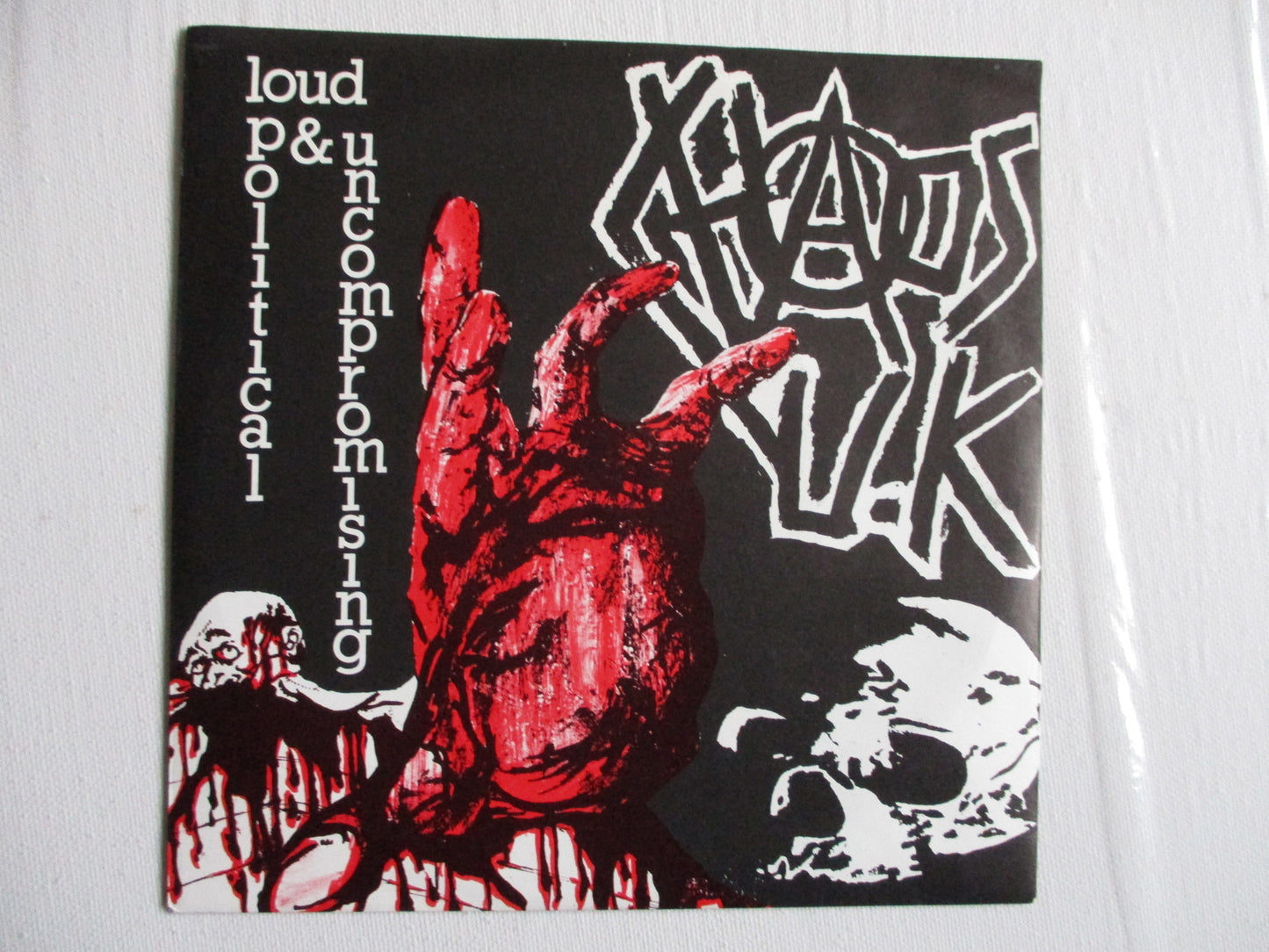 CHAOS UK loud political 7" EX EX