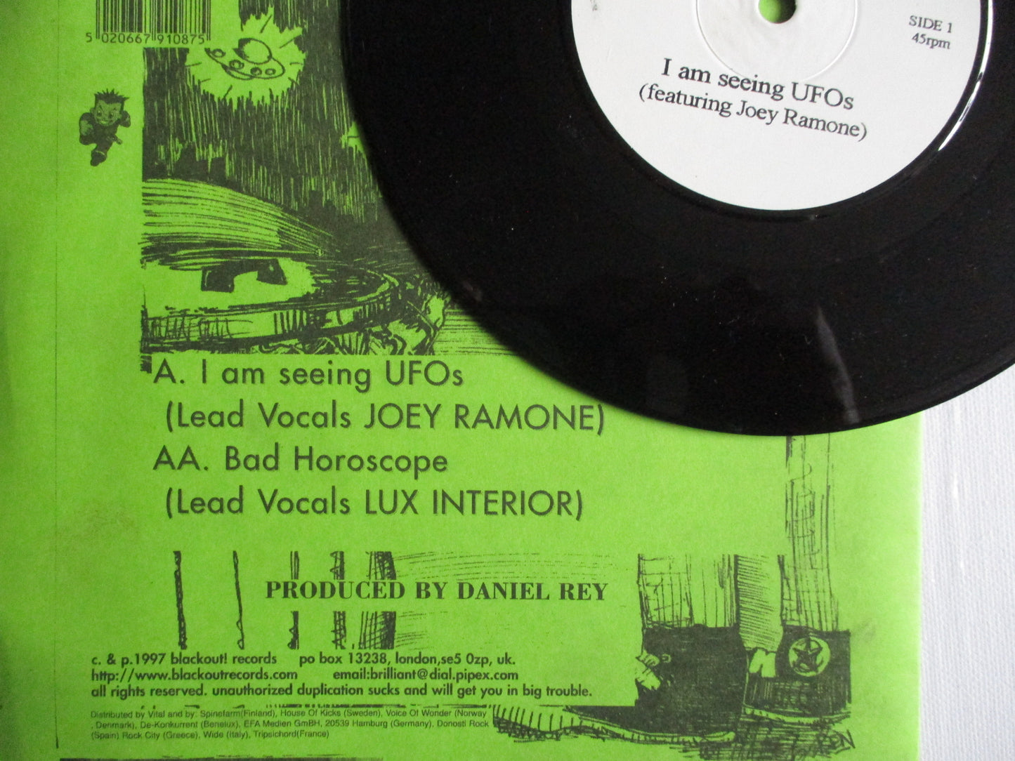 DEE DEE RAMONE i am seeing UFOs 7" EX EX