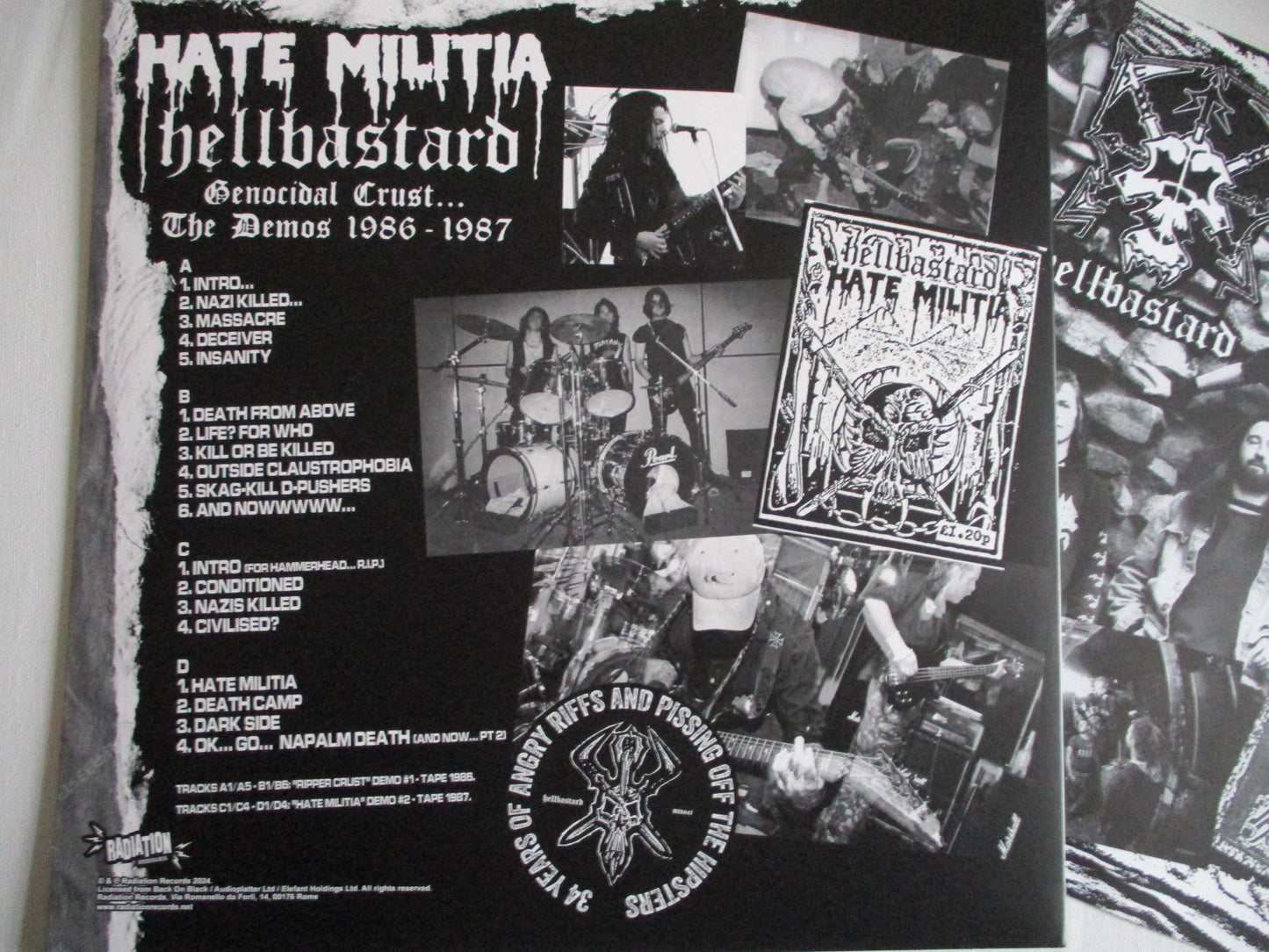 HELLBASTARD hate militia genocidal crust demos 86-87 2LP