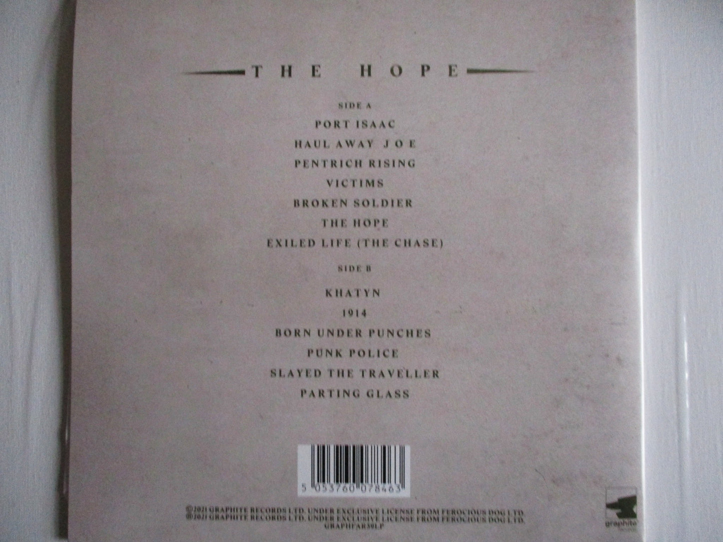 FEROCIOUS DOG the hope LP g/fold