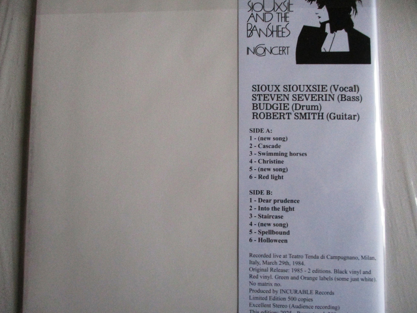 SIOUXSIE & THE BANSHEES live in Milan 29-3-84