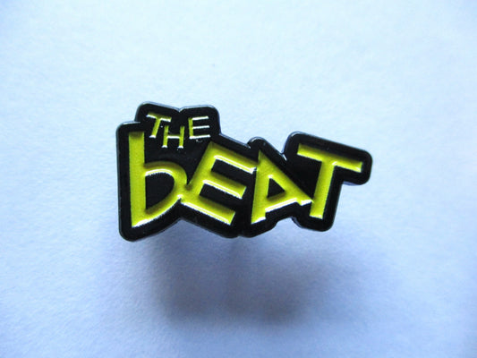 THE BEAT ska metal badge (yellow/black)