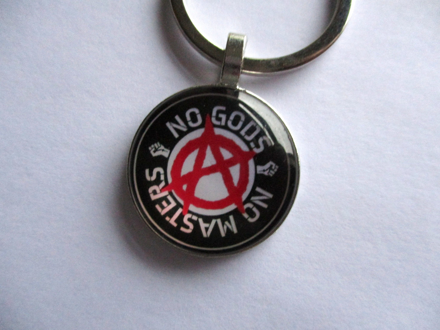 NO GODS NO MASTERS anarcho punk KEYRING