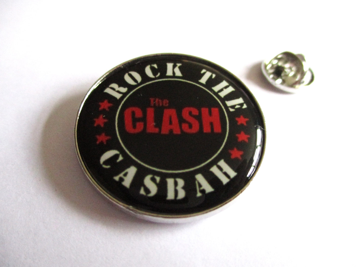 THE CLASH rock the casbah punk metal badge