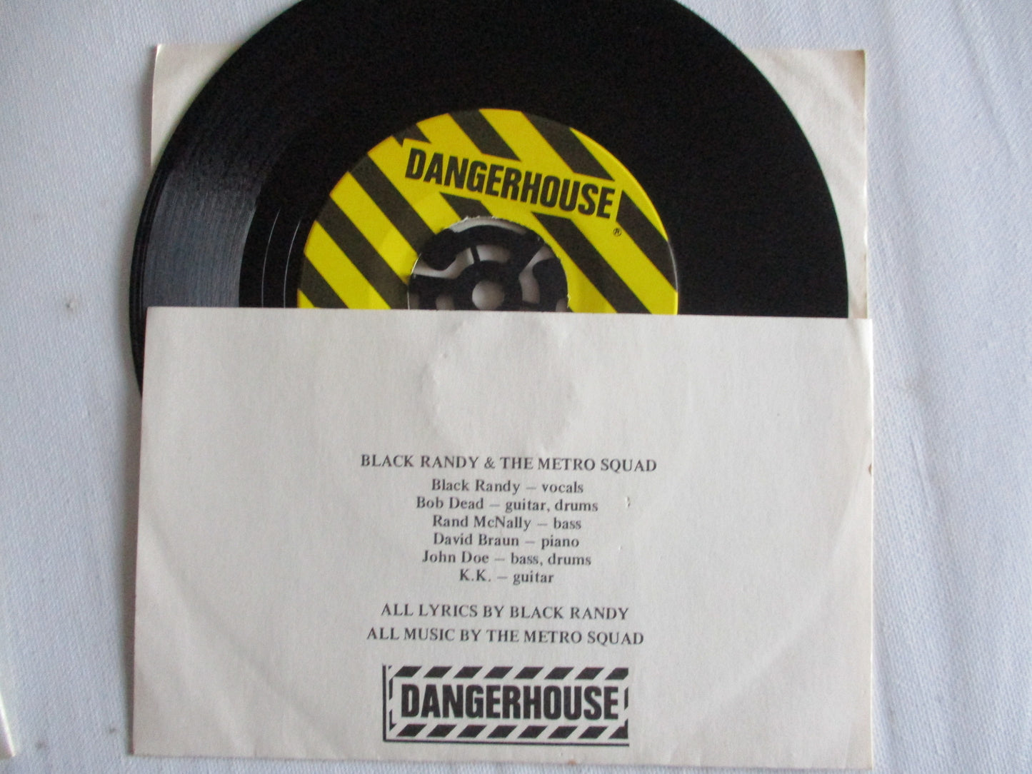BLACK RANDY & THE METROSQUAD trouble at the cup 7" VG VG - Savage Amusement