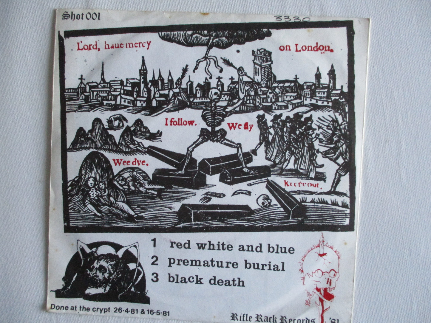 THE CLEFTS red white & blue 7" VG EX - Savage Amusement