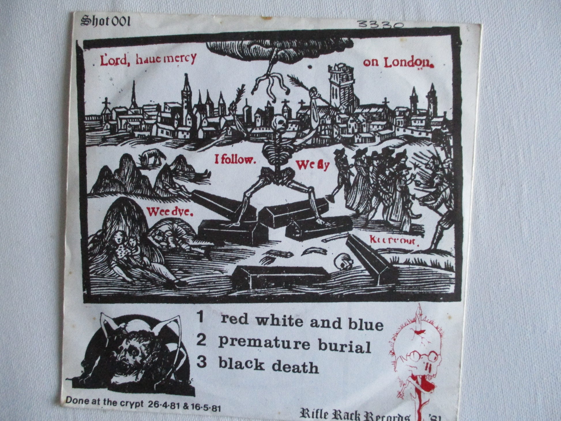 THE CLEFTS red white & blue 7" VG EX - Savage Amusement