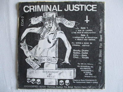 CRIMINAL JUSTICE hierarchy of hell 7" VG VG+