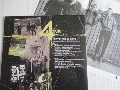 4SKINS riot in the ghetto LP + POSTER