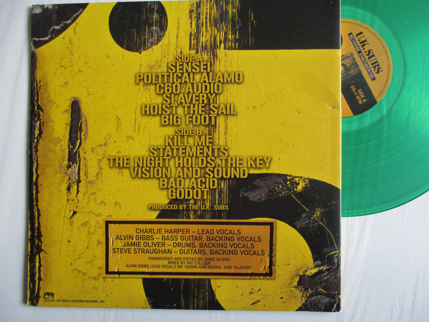 UK SUBS reverse engineering LP EX EX
