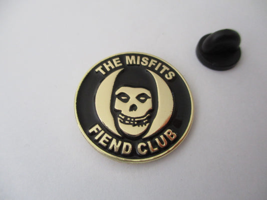 THE MISFITS fiend club punk metal badge (gold)