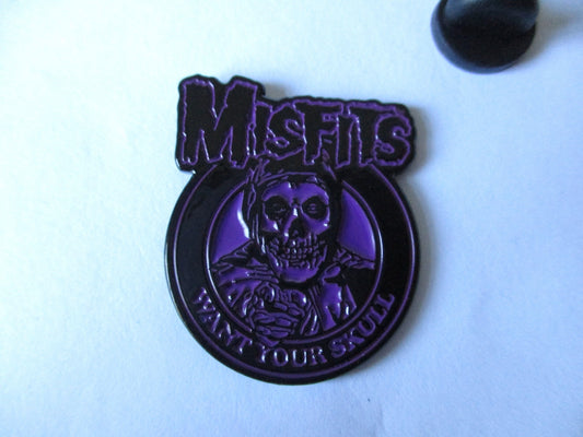 THE MISFITS want your skull horror punk metal badge