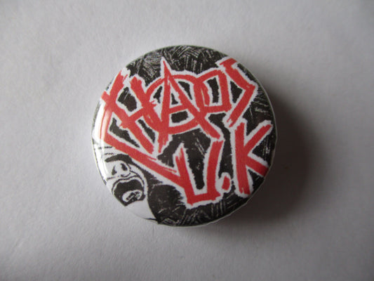 CHAOS UK punk badge