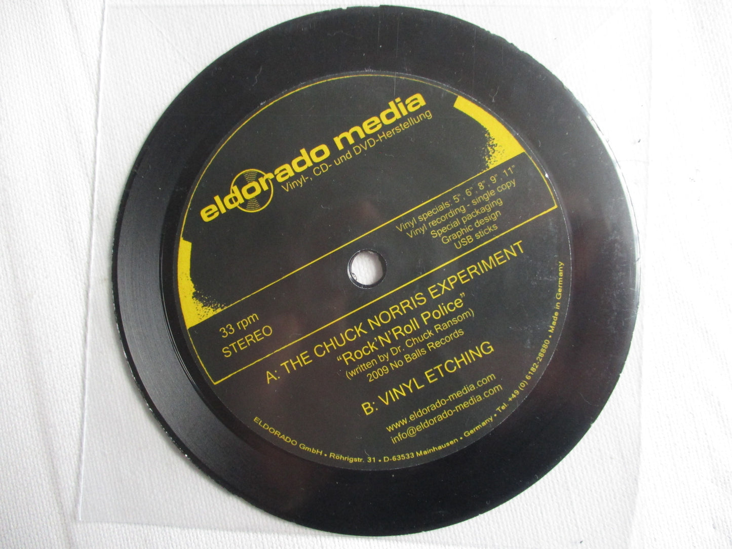 CHUCK NORRIS EXPERIMENT rock n roll police 5" -/EX
