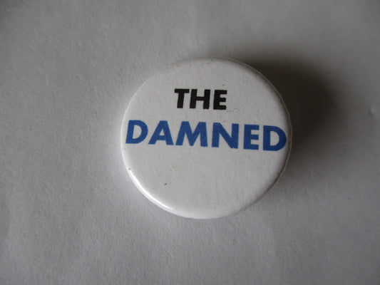 THE DAMNED punk badge (blue logo)