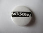 ANTI SOCIAL punk badge