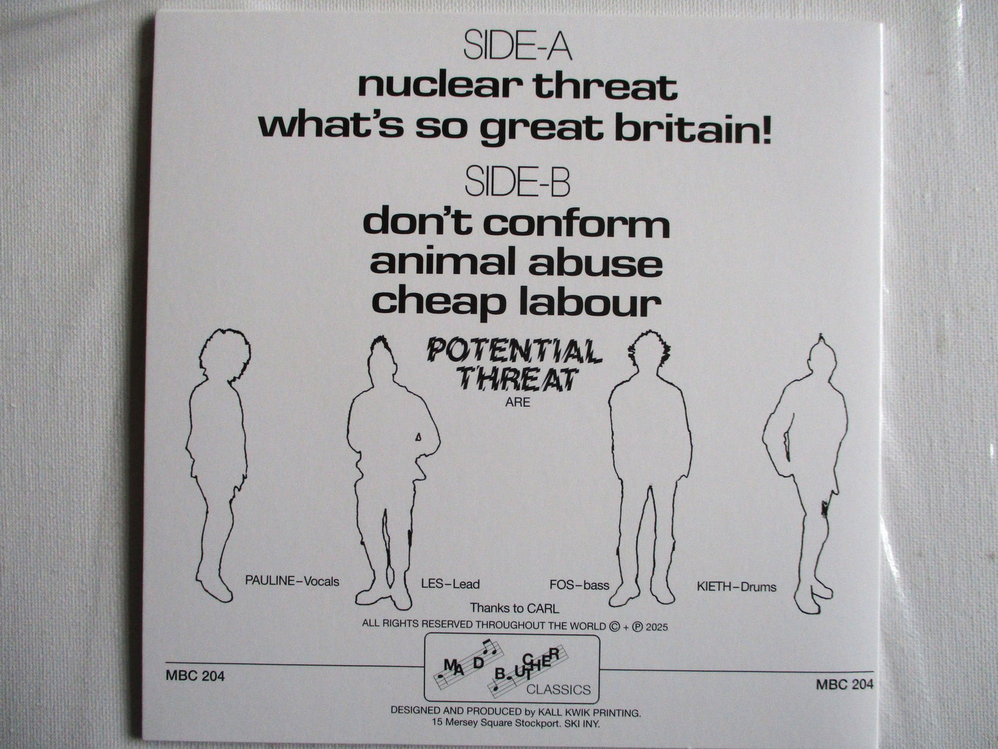 POTENTIAL THREAT what's so great britain? 7"