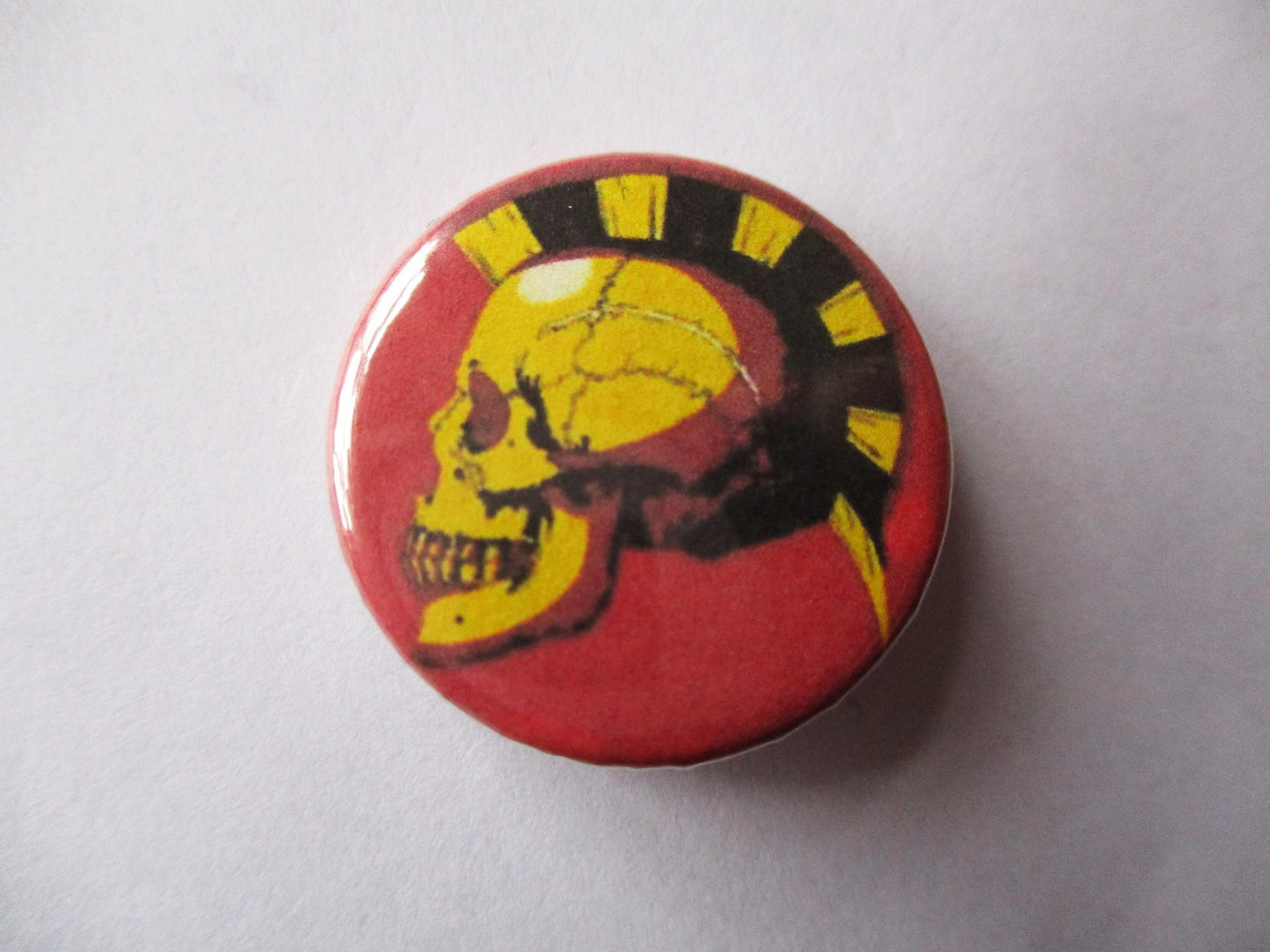 INFA RIOT skull punk badge