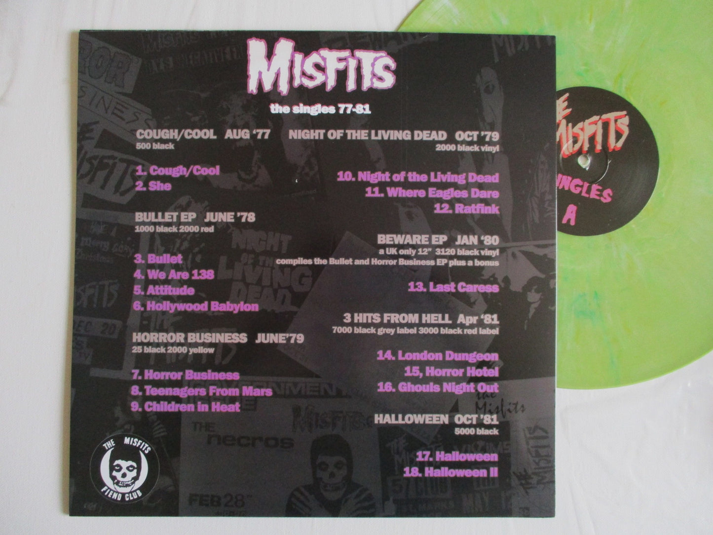 THE MISFITS singles 1977 - 1981 LP