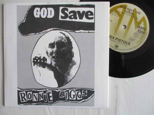 SEX PISTOLS god save the queen 7" repro BANNED sleeve
