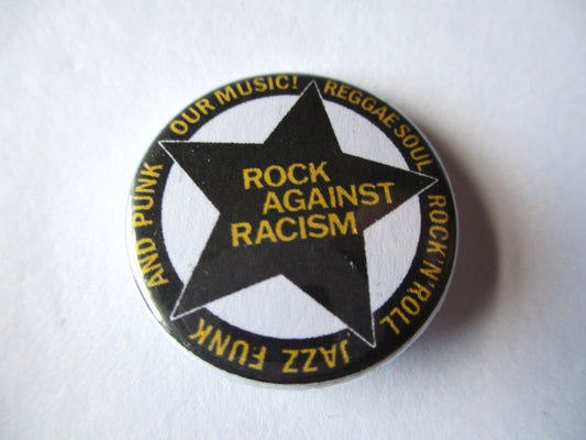ROCK AGAINST RACISM punk badge