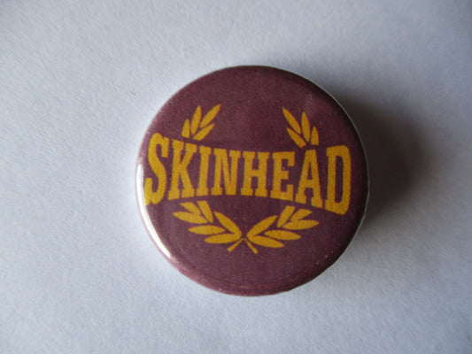 SKINHEAD ska badge (maroon)