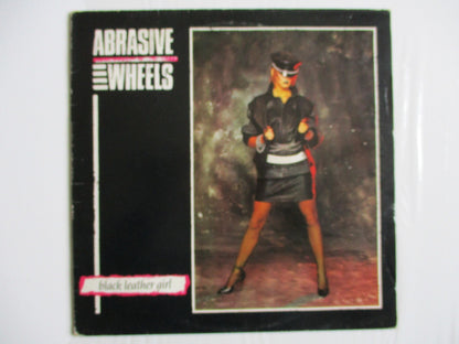 ABRASIVE WHEELS black leather girl LP G F+
