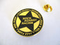 ROCK AGAINST RACISM PUNK METAL BADGE (gold)