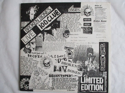 BROKEN BONES live at the 100 club LP VG EX
