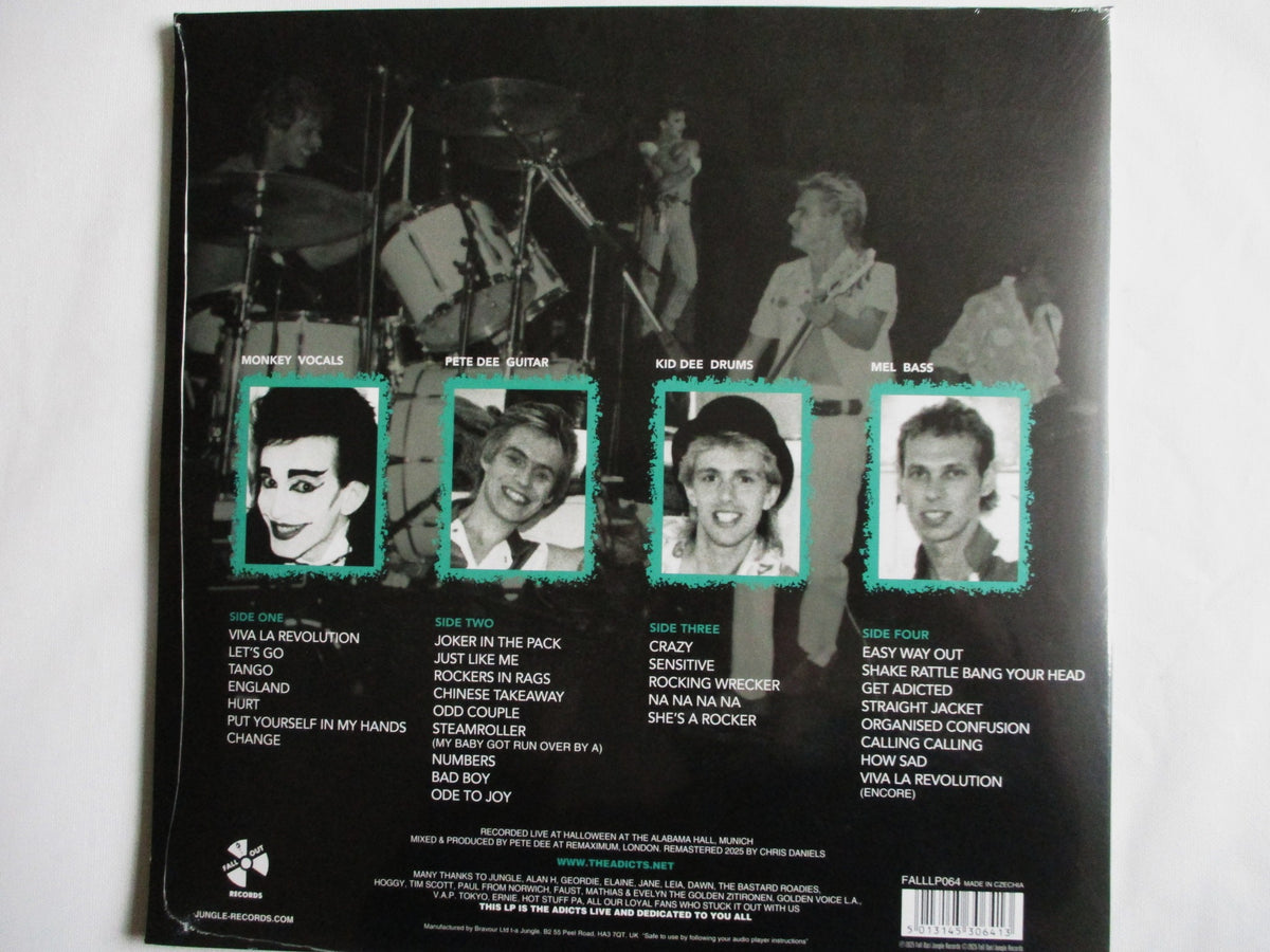 THE ADICTS rockers into orbit 2LP , Milk Colour Vinyl