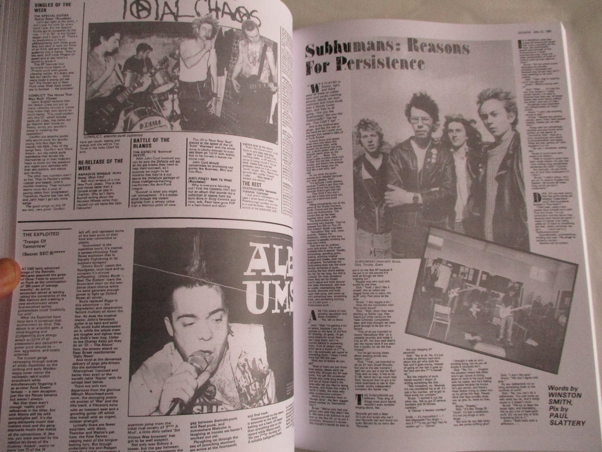 SOUNDS etc 1982 cuttings HUGE BOOK very few