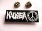 NAUSEA hardcore punk metal badge . XL size .