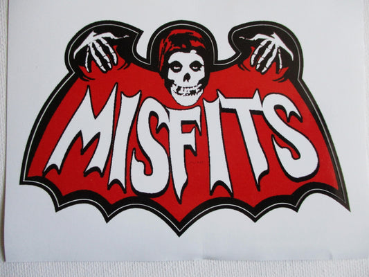 THE MISFITS large PUNK VINYL STICKER bat