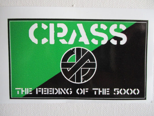 CRASS large PUNK VINYL STICKER feeding of 5000