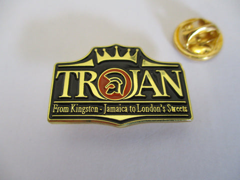 TROJAN crown SKA METAL BADGE (gold)
