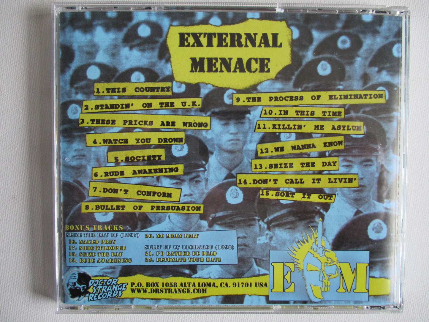 EXTERNAL MENACE the process of elimination CD (usa version, bonus tracks)