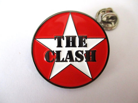 THE CLASH PUNK METAL BADGE (star)