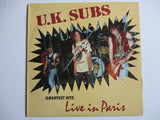 UK SUBS greatest hits live in paris LP G+ EX